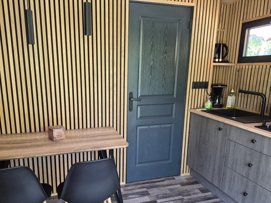 Tente en toile et en bois 3 personnes - Cabane bois Glamping sous toile saharienne 6