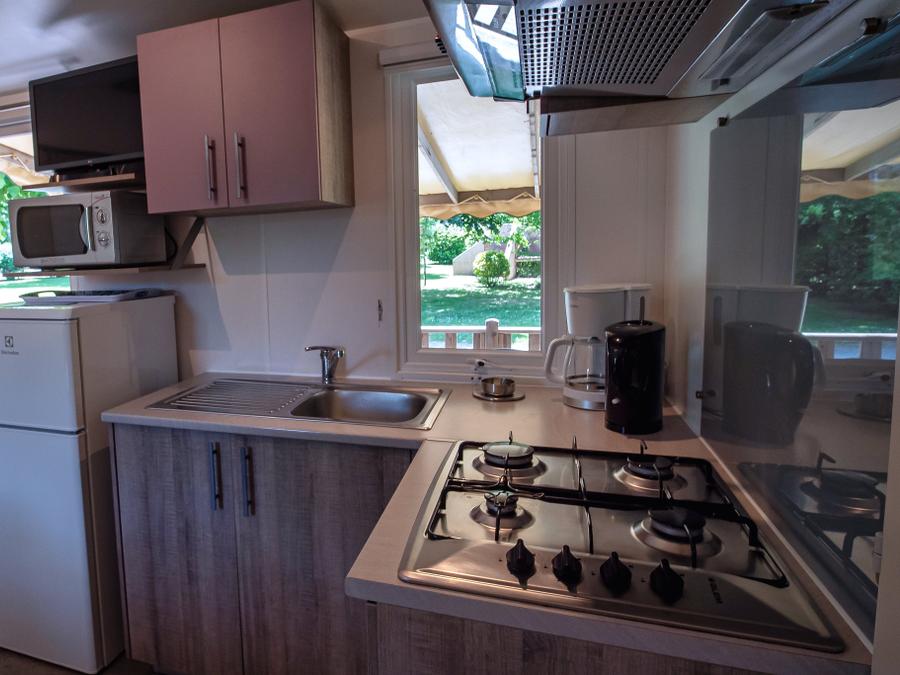 Mobilhome 6 personnes - Mobil-home Bois Confort 32m² - 3 chambres - Terrasse semi-couverte - TV 1