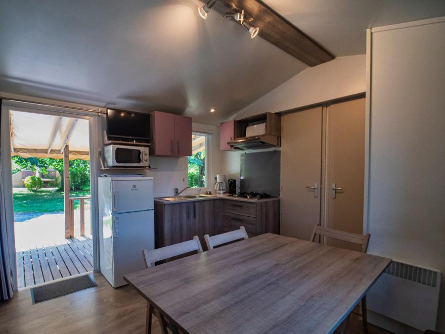 Mobilhome 6 personnes - Mobil-home Bois Confort 32m² - 3 chambres - Terrasse semi-couverte - TV 3