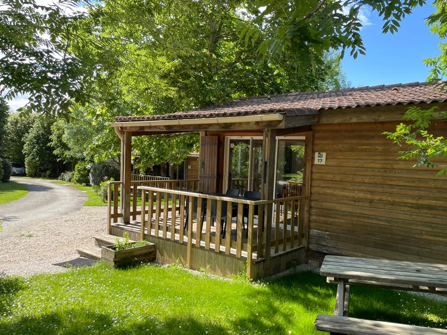 Mobilhome 6 personnes - Chalet Bois Premium 31m² - 2 chambres - Terrasse couverte - TV - LV - Climatisation 1