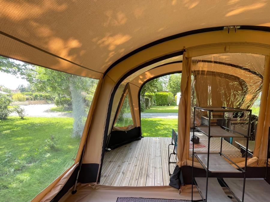 Tente 4 personnes - Tente Meublée 23m² - 3 chambres - sans sanitaires - Auvent 11m² 3