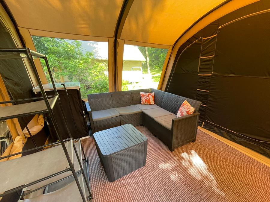 Tente 4 personnes - Tente Meublée 23m² - 3 chambres - sans sanitaires - Auvent 11m² 4