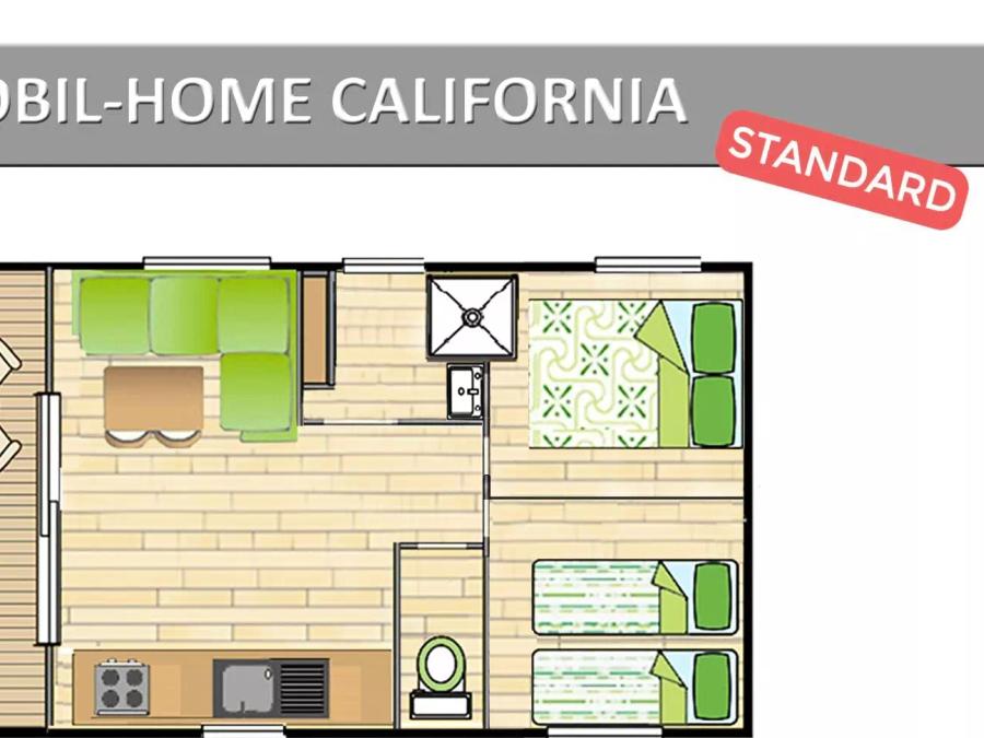 Mobilhome 4 personnes - California Standard 3 Pièces 4 Personnes Climatisé + TV 9