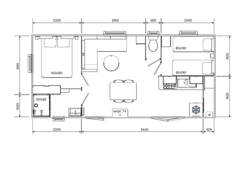 Mobilhome 4 personnes - Mobile home Confort 34m² - de propriétaire- 2 chambres 7