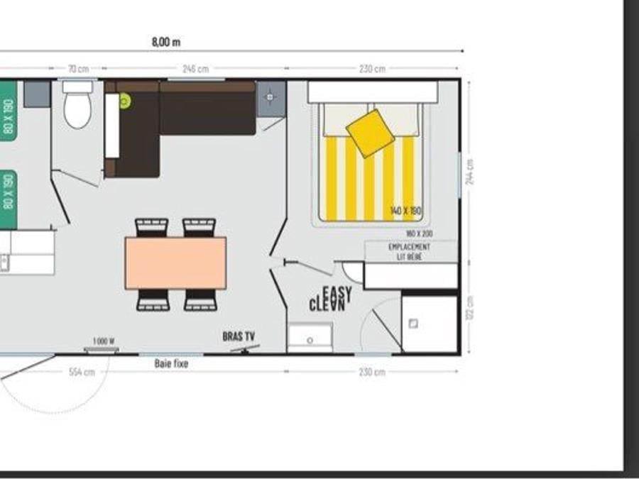 Mobilhome 4 personnes - Mobile home Confort 34m² - de propriétaire- 2 chambres 5