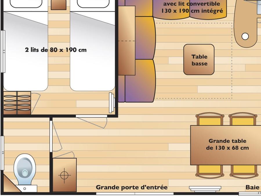 Mobilhome 4 personnes - Iris 4pers - pas d'animaux - Disponible à partir de 17h 9