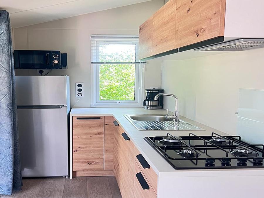 Mobilhome 6 personnes - Mobil home Quinson - 33m² - 3 chambres + TV + A/C 9