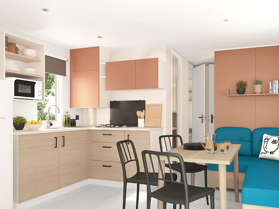 Mobilhome 6 personnes - Mobil home Tourtour - 33m² - 3 chambres + Tv + A/C 1