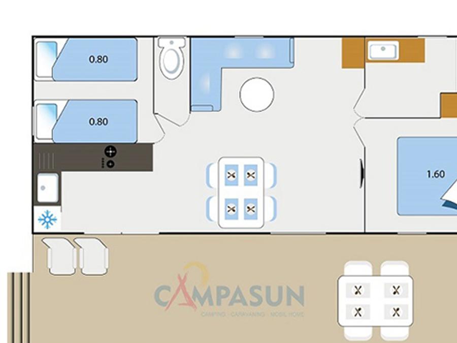 Mobilhome 4 personnes - Moustiers 32m2 + Lave vaisselle + TV + Clim 4