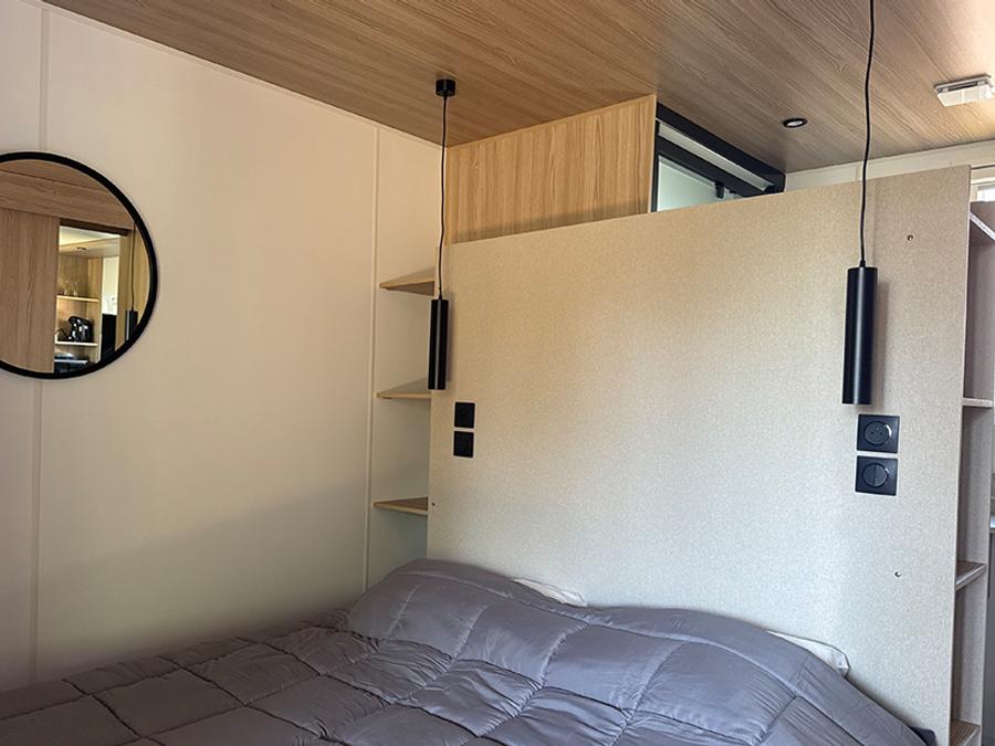 Mobilhome 6 personnes - TAOS Luxe 40m2 terrasse 35m2+ jacuzzi privatif - 6 pers 3 chambres 2 salles de bain - clim 14