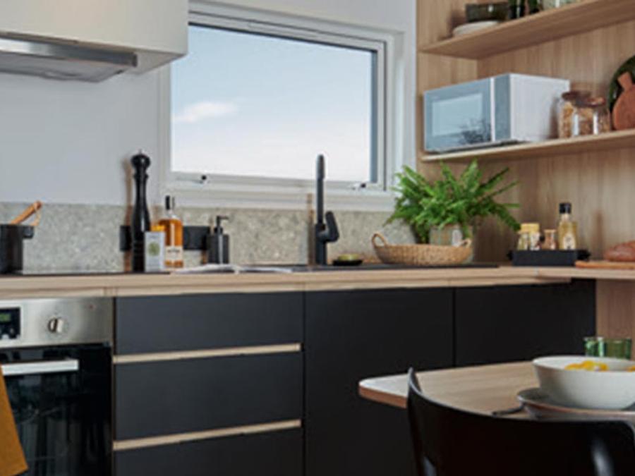 Mobilhome 6 personnes - TAOS Luxe 40m2 terrasse 35m2+ jacuzzi privatif - 6 pers 3 chambres 2 salles de bain - clim 2