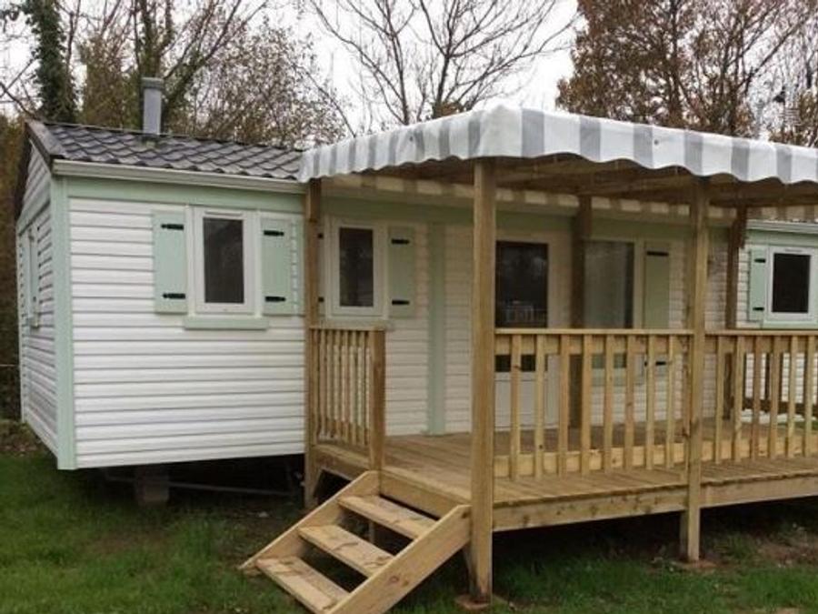 Mobilhome 5 personnes - HAWAI 2 chambres - 28m² - avec CLIM + TV - terrasse couverte 13 m² 0