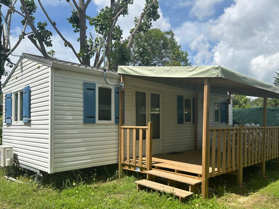Mobilhome 7 personnes - NEVADA 3 chambres - 32 m² - avec CLIM.+TV - Terrasse couverte sur 16 m² 0