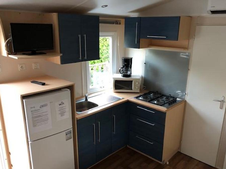 Mobilhome 7 personnes - NEVADA 3 chambres - 32 m² - avec CLIM.+TV - Terrasse couverte sur 16 m² 2