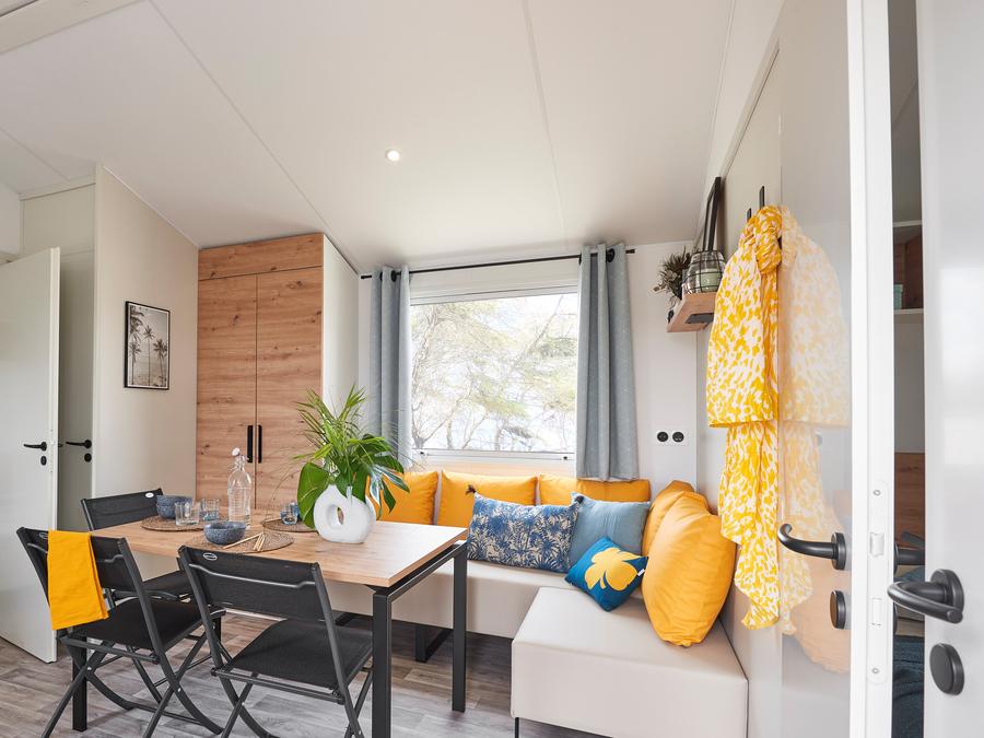 Mobilhome 7 personnes - PREMIUM 3 chambres - 32m2 - avec CLIM + WIFI + TV - Terrasse couverte de 16m2 6