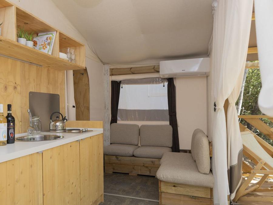 Tente en toile et en bois 5 personnes - Hu glamp Smart 2
