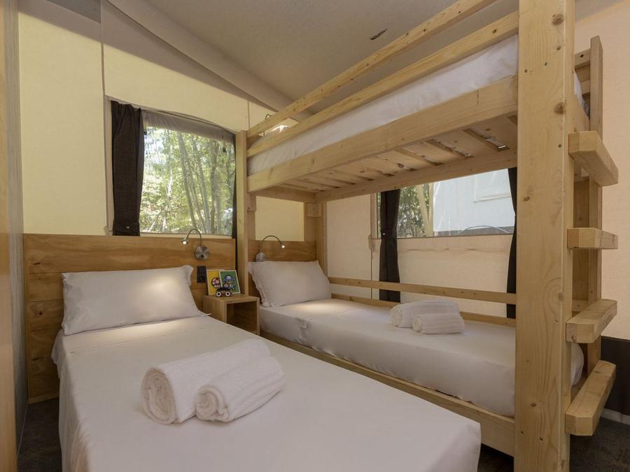 Tente en toile et en bois 5 personnes - Hu glamp Smart 1