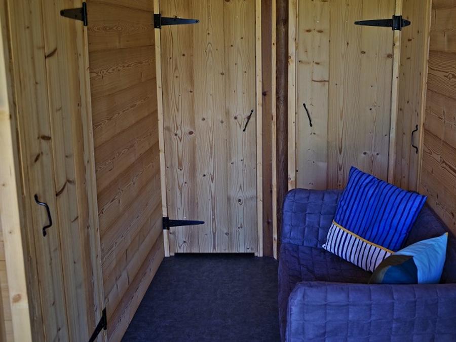 Tente en toile et en bois 6 personnes - Cabane Hivernet Premium 3 ch avec sanitaires 3