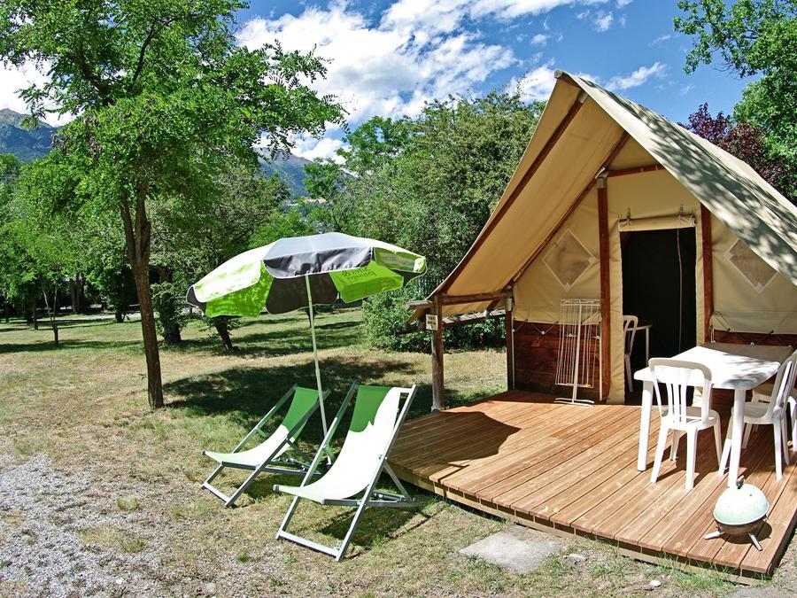 Tente en toile et en bois 4 personnes - Nature sans sanitaire 0