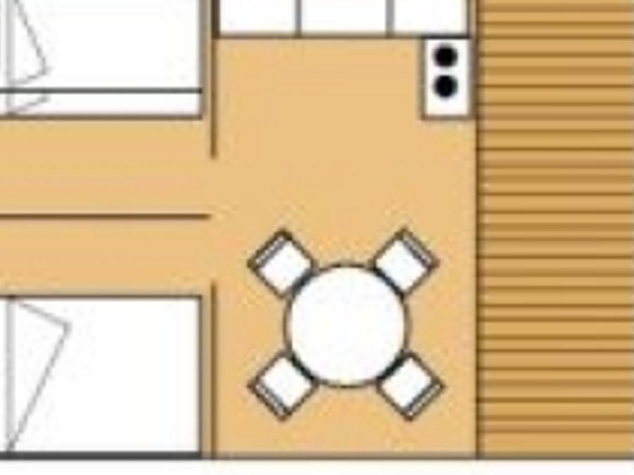 Tente en toile et en bois 4 personnes - Nature sans sanitaire 5