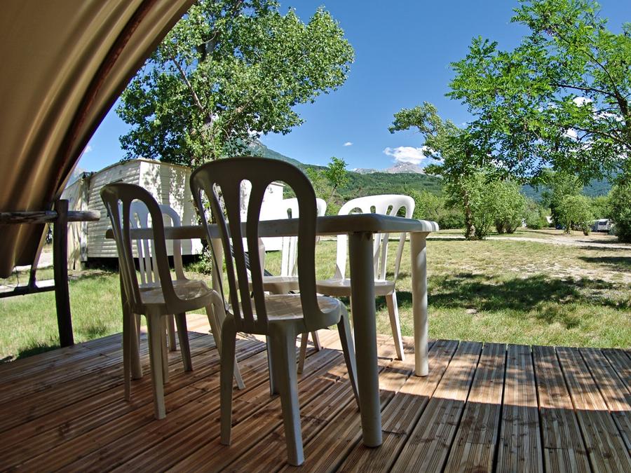 Tente en toile et en bois 5 personnes - Nature sans sanitaire 2
