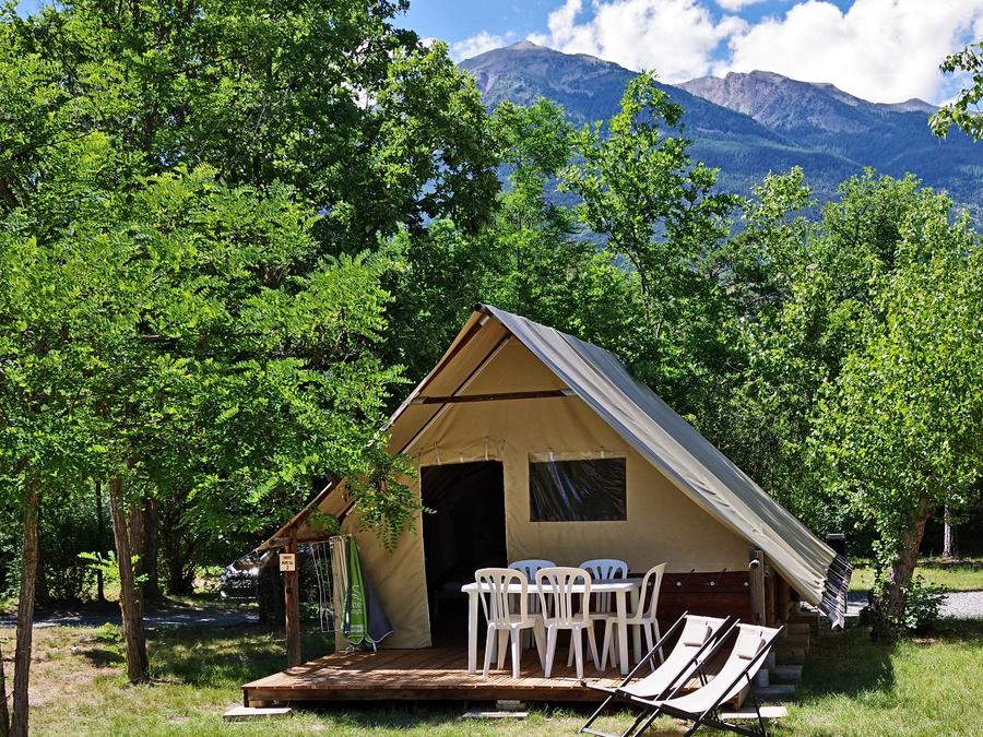 Tente en toile et en bois 5 personnes - Nature sans sanitaire 1