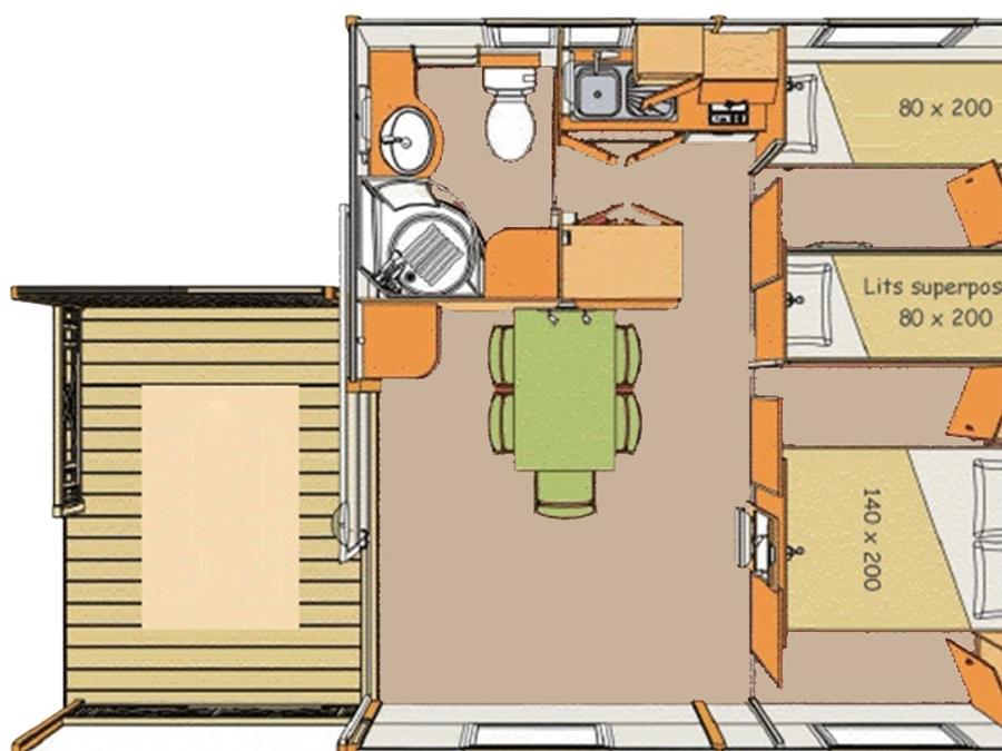 Chalet 5 personnes - MOREA - DOUGLAS 8