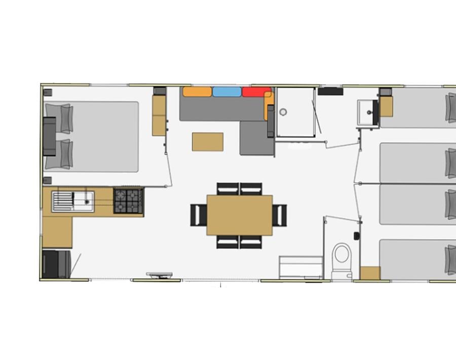 Mobilhome 6 personnes - BAHIA TRIO - CHANTERELLE TRIO 10