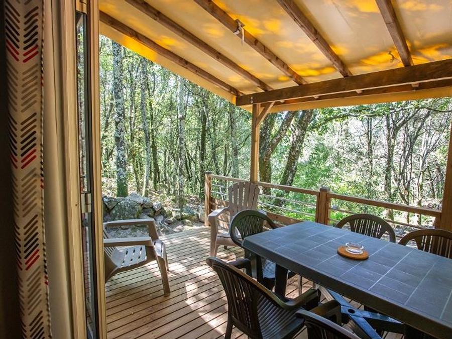 Mobilhome 6 personnes - Cottage Premium Chanterelle Trio 3 ch. Forêt - TV - Lave vaisselle - Wifi 2