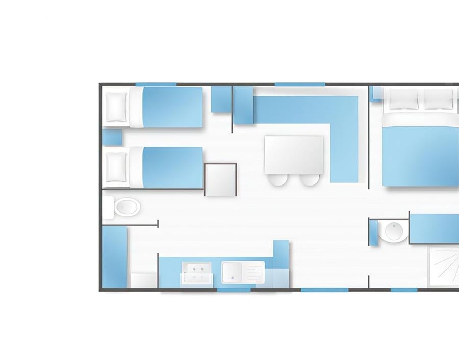 Mobilhome 4 personnes - Cottage Confort 6