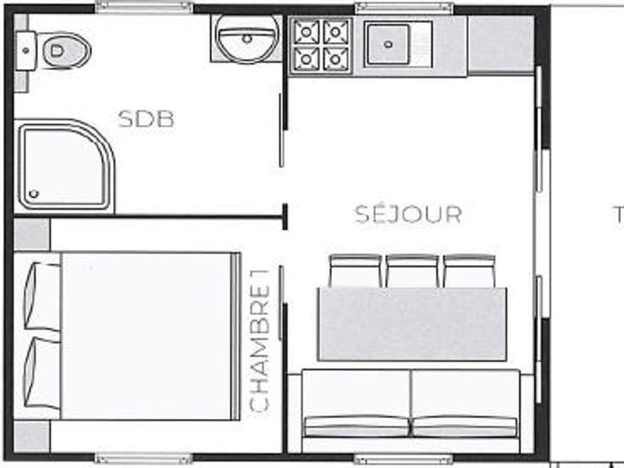 Lodge 4 personnes - Lodge Feroe 20m² (1 chambre) Climatisation 6