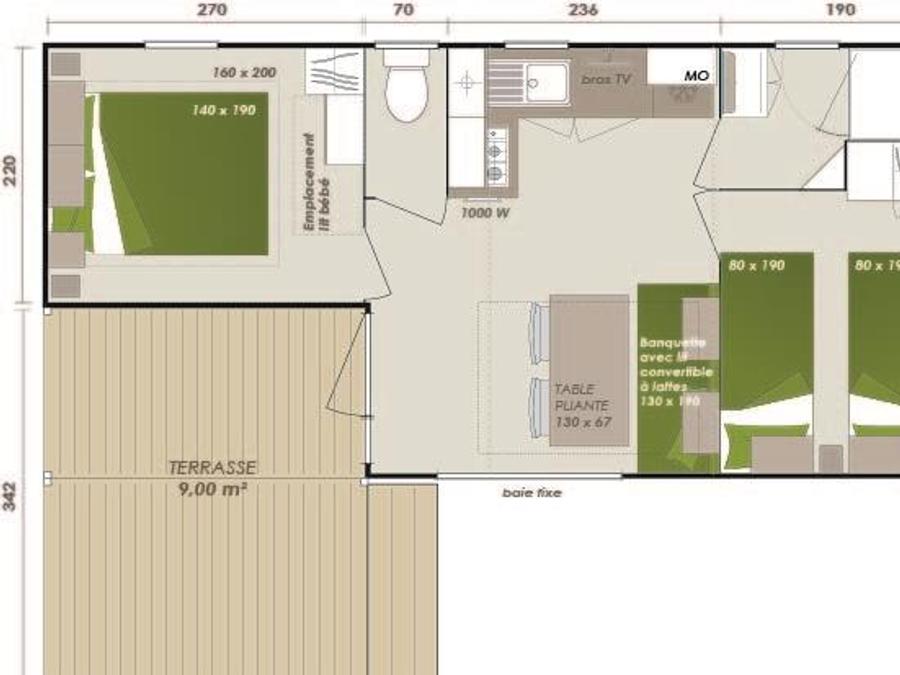 Mobilhome 4 personnes - LOGGIA 8