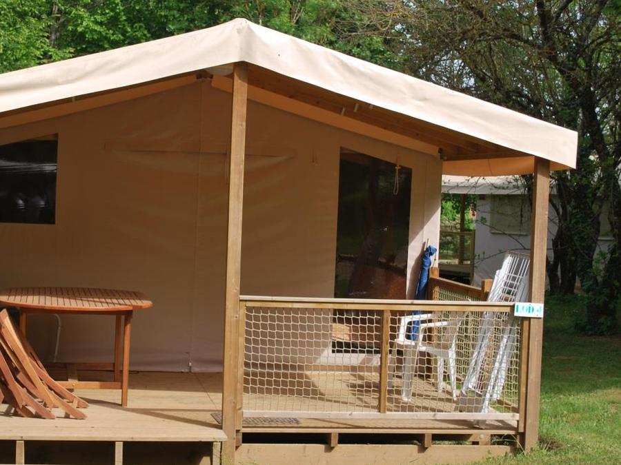 Tente en toile et en bois 5 personnes - LODGE STANDARD (SANS SANITAIRES) 0