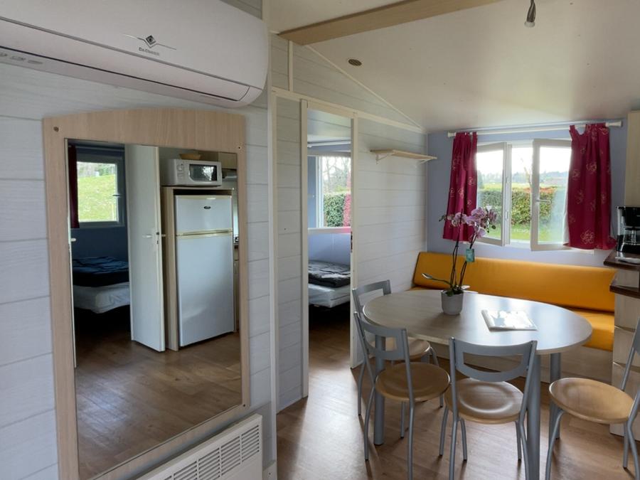 Mobilhome 6 personnes - Mobilhome Confort 33,5 m² 3 chambres + terrasse semi couverte + Clim 1