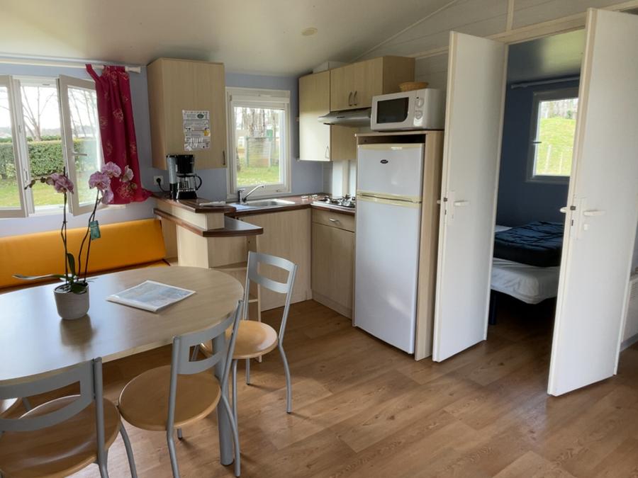 Mobilhome 6 personnes - Mobilhome Confort 33,5 m² 3 chambres + terrasse semi couverte + Clim 2