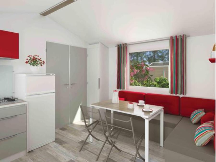 Mobilhome 4 personnes - Mobil-home CONFORT 28m² - 2 chambres + terrasse couverte + TV 1