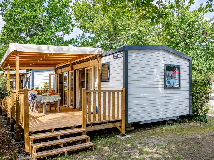 Mobilhome 6 personnes - Mobil-home PREMIUM 33m² - 3 chambres + terrasse + TV + lave-vaisselle + draps + serviettes | 6 personnes 0