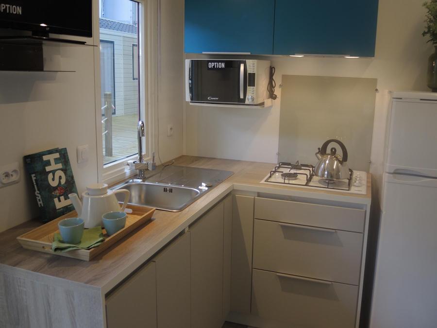 Mobilhome 4 personnes - PREMIUM 28m² - 2 chambres + TV + terrasse semi-couverte + draps + serviettes 2