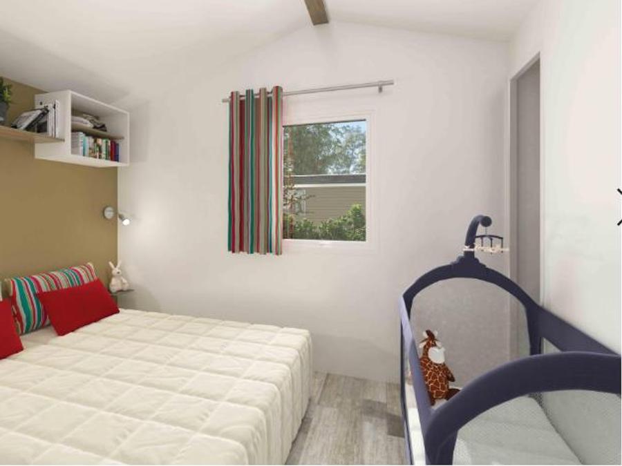 Mobilhome 4 personnes - Mobil-home STANDARD - 23m² - 2 chambres - terrasse couverte + TV | 4 personnes 2