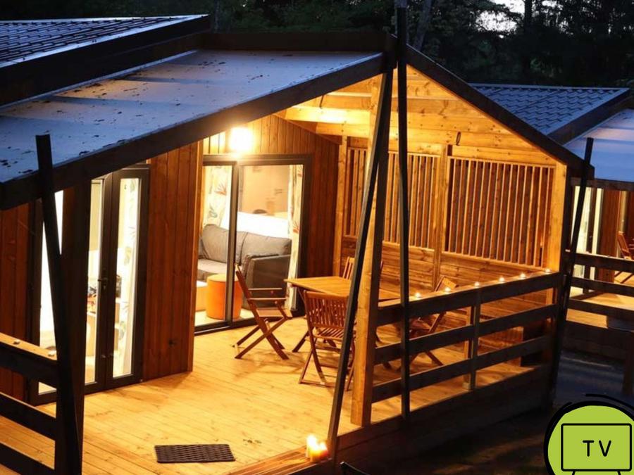 Chalet 4 personnes - Mimosa - TV - 47 m² avec terrasse couverte - 2 chambres 0