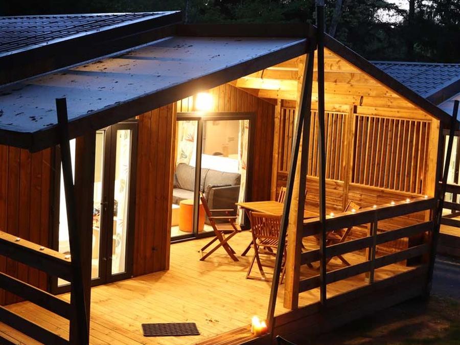 Chalet 4 personnes - Mimosa - TV - 47 m² avec terrasse couverte - 2 chambres 0