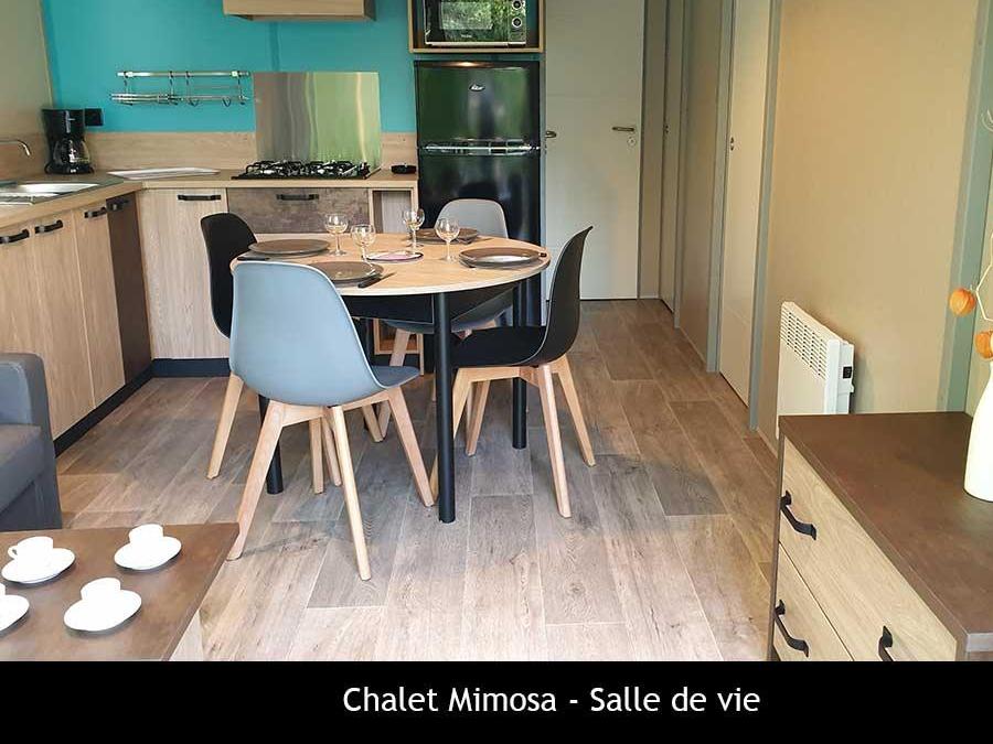 Chalet 4 personnes - Mimosa - TV - 47 m² avec terrasse couverte - 2 chambres 1