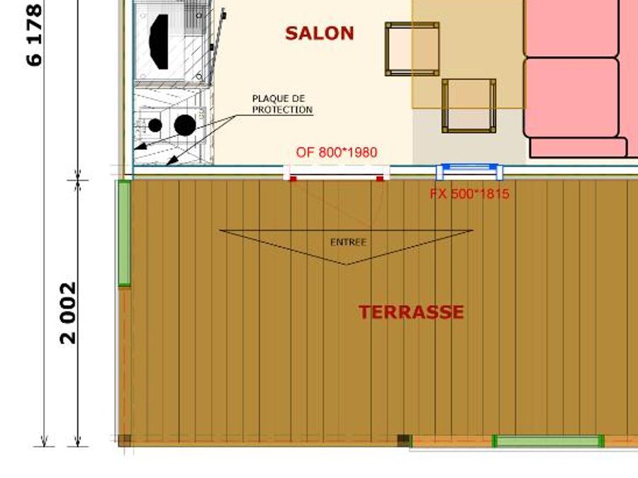 Chalet 2 personnes - Cajou 24m² avec terrasse couverte - 1 chambre 6