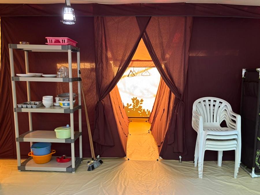 Tente 5 personnes - Tente toute équipée 29m² - 3 chambres (sans sanitaires) 7