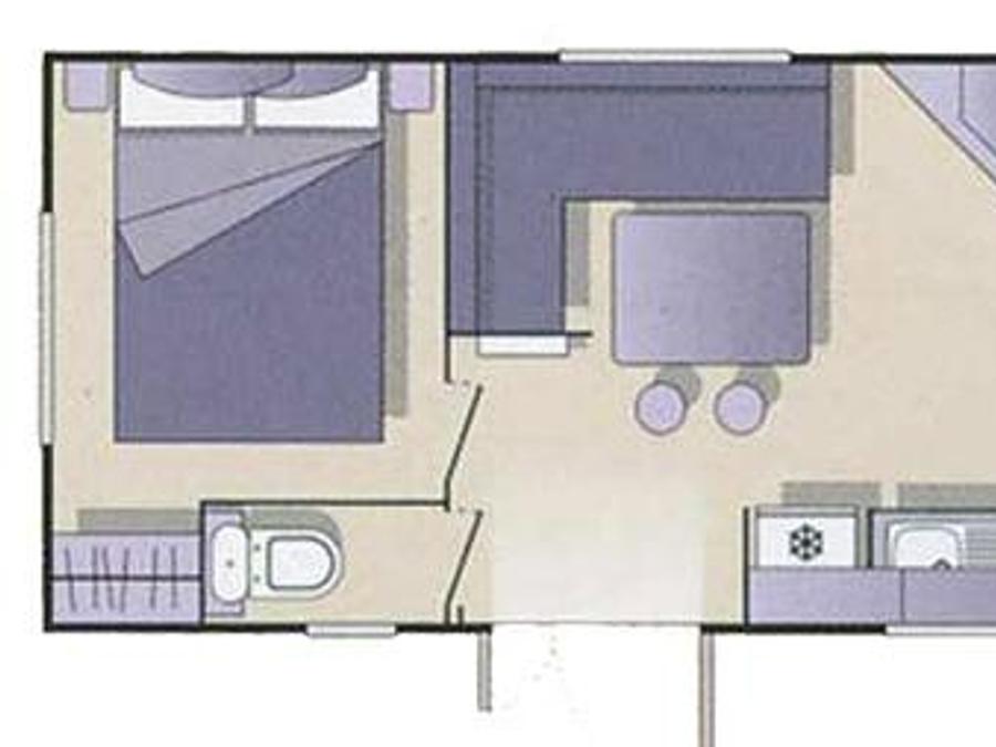 Mobilhome 4 personnes - 4 - 33m² avec terrasse couverte / 2 chambres 6