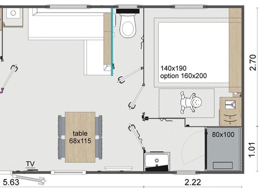 Mobilhome 4 personnes - Rapidhome - 2 chambres - 29m² 5