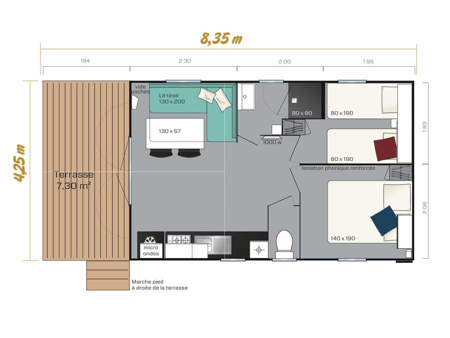 Mobilhome 4 personnes - Loggia Bay standard 24 m² (2 ch.-4 pers.) 6