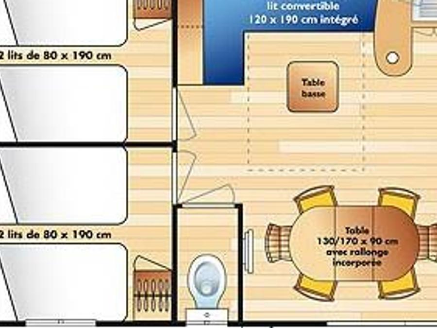 Mobilhome 6 personnes - Cordélia Standard de 32 m² (3 ch.-6pers.) 4