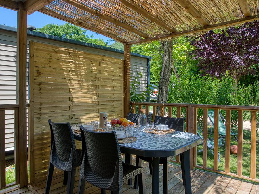 Mobilhome 4 personnes - Mobil-Home Premium O'Hara 29-31m² (2ch-4pers) + Terrasse semi-couverte + Clim + LV + TV 1
