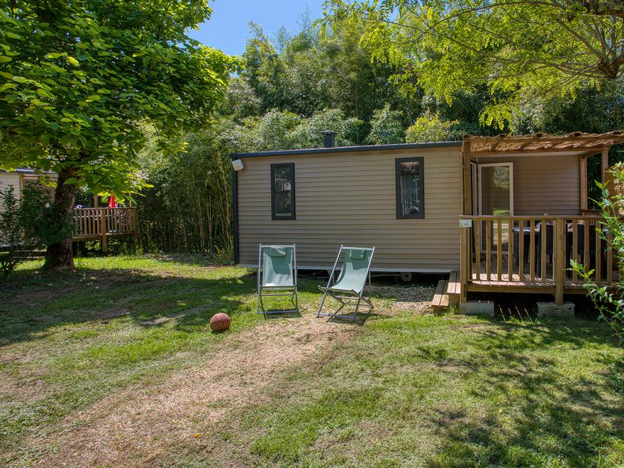 Mobilhome 4 personnes - Mobil-Home Premium O'Hara 29-31m² (2ch-4pers) + Terrasse semi-couverte + Clim + LV + TV 0